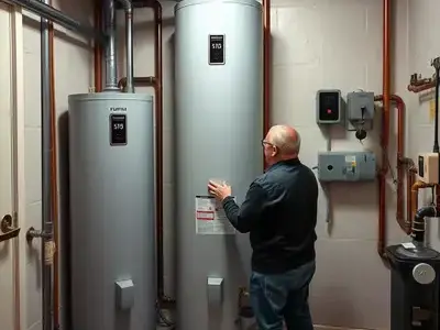 Commercial water heater installation